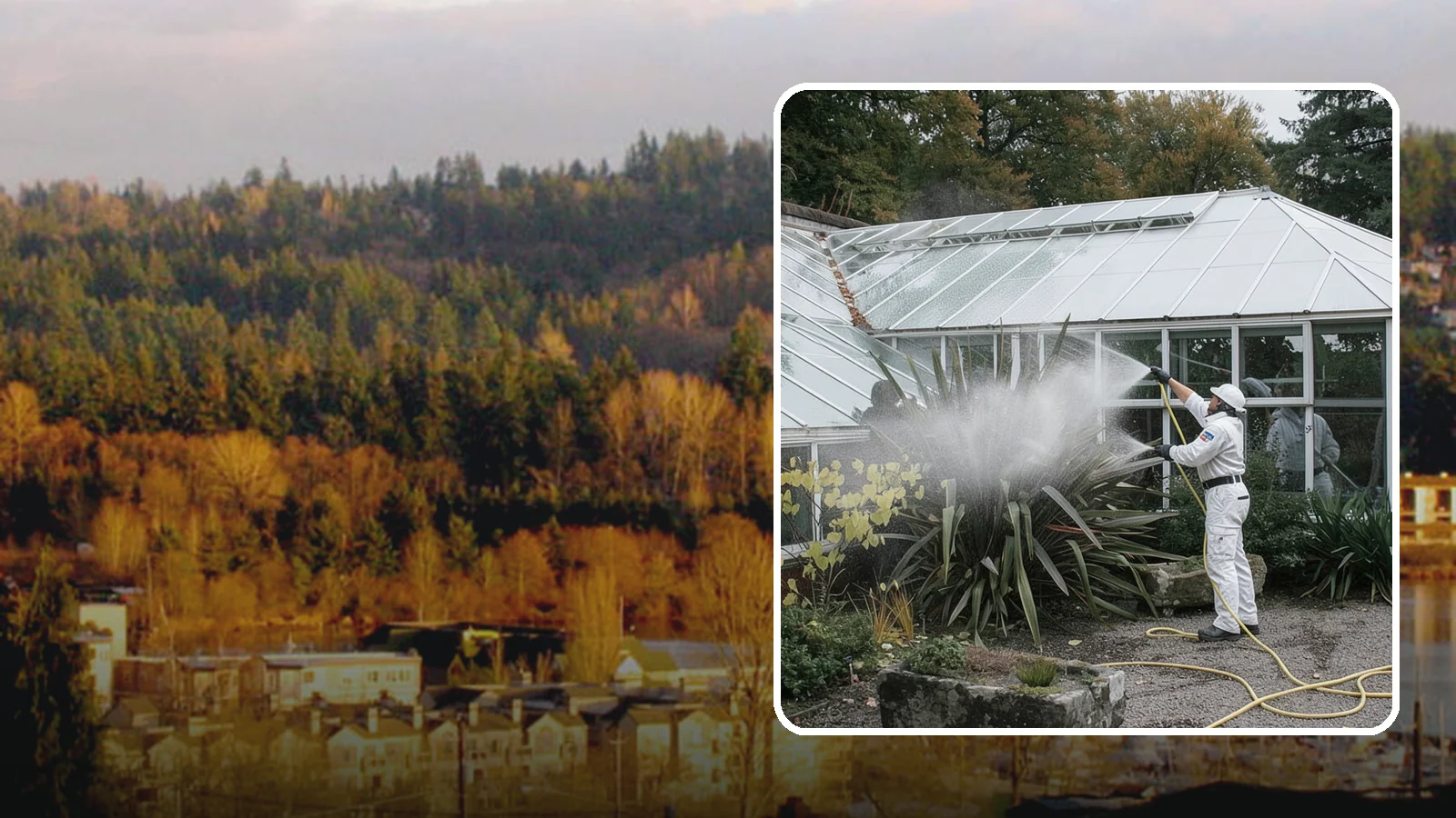 Glass Cleaning in Kenmore, King County, WA - Streak-free exterior glass cleaning for windows, doors, and glass features that cuts through Northwest grime and mineral spotting.