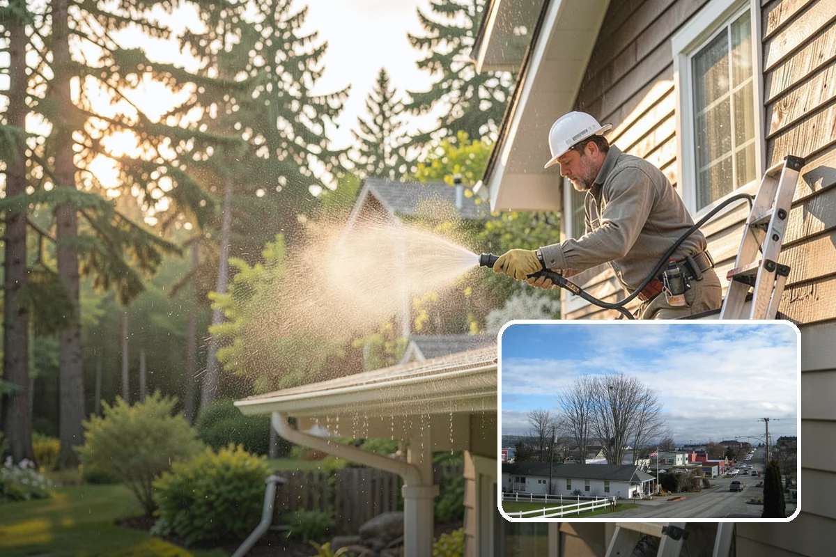 Glass Cleaning in Langley, Island County, WA - Delivers streak-free clarity on exterior glass