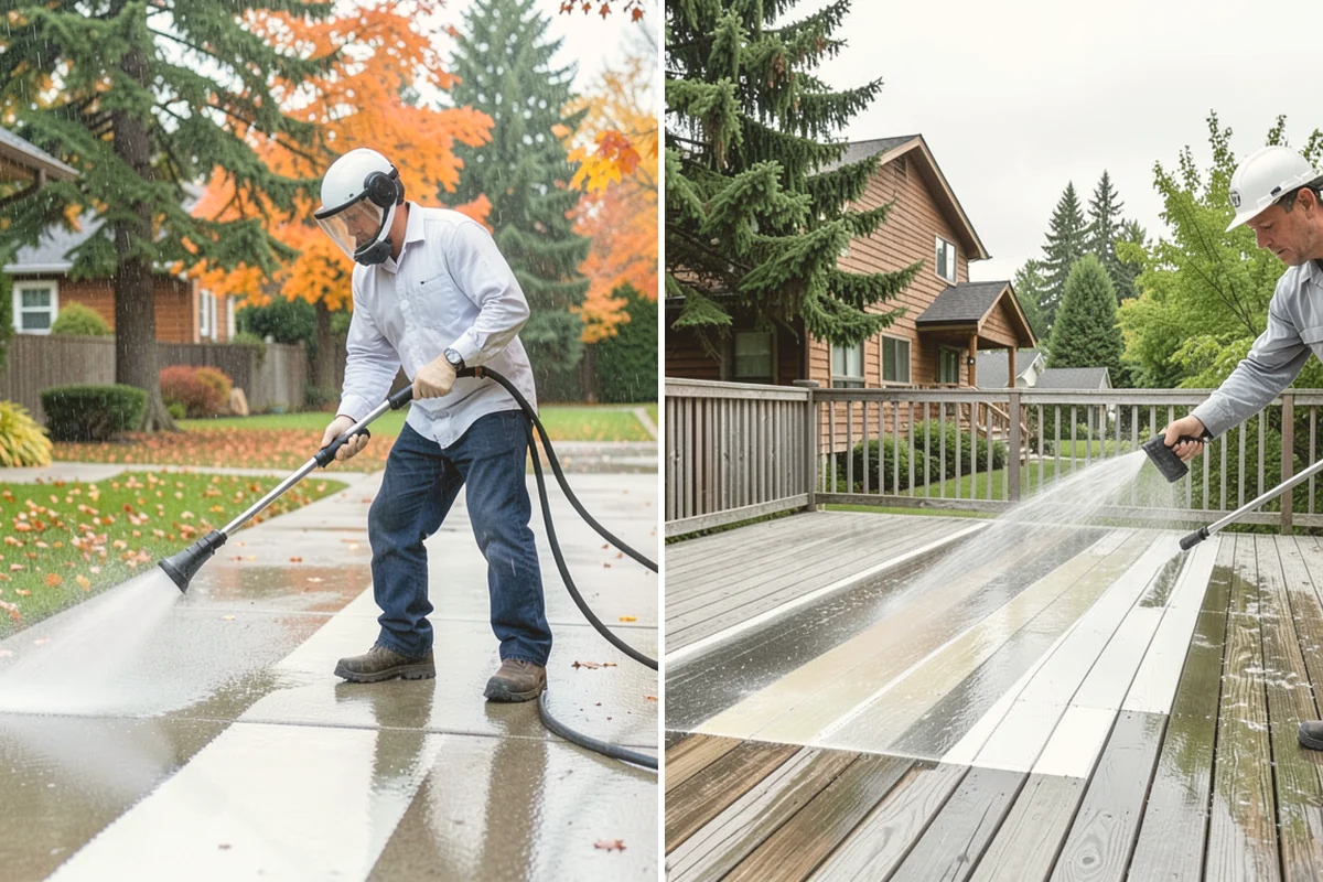 Glass Cleaning in Langley, Island County, WA - Rinse loose debris and pollen from the glass