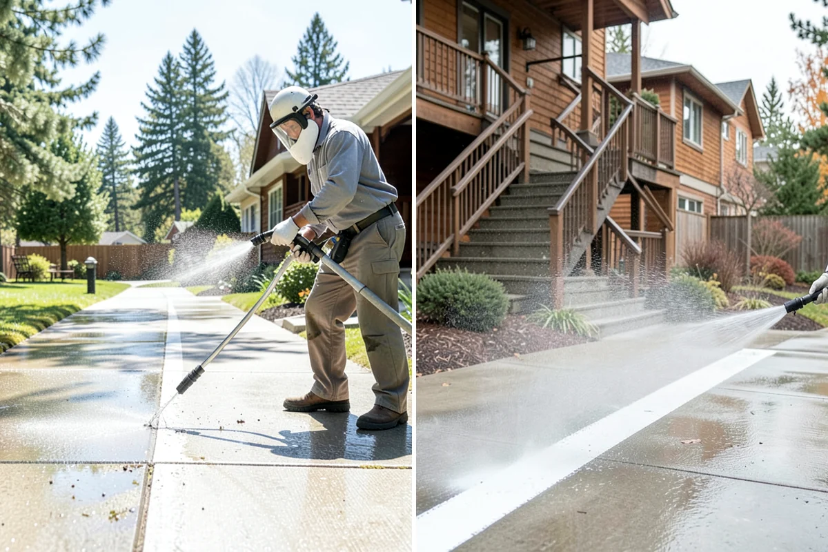 Glass Cleaning in Maple Valley, King County, WA - Rinse loose debris and pollen from the glass