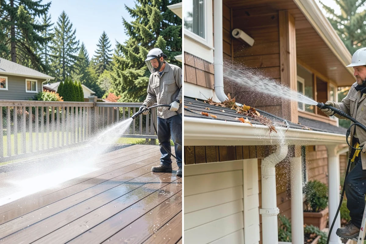 Glass Cleaning in Medina, King County, WA - Rinse loose debris and pollen from the glass
