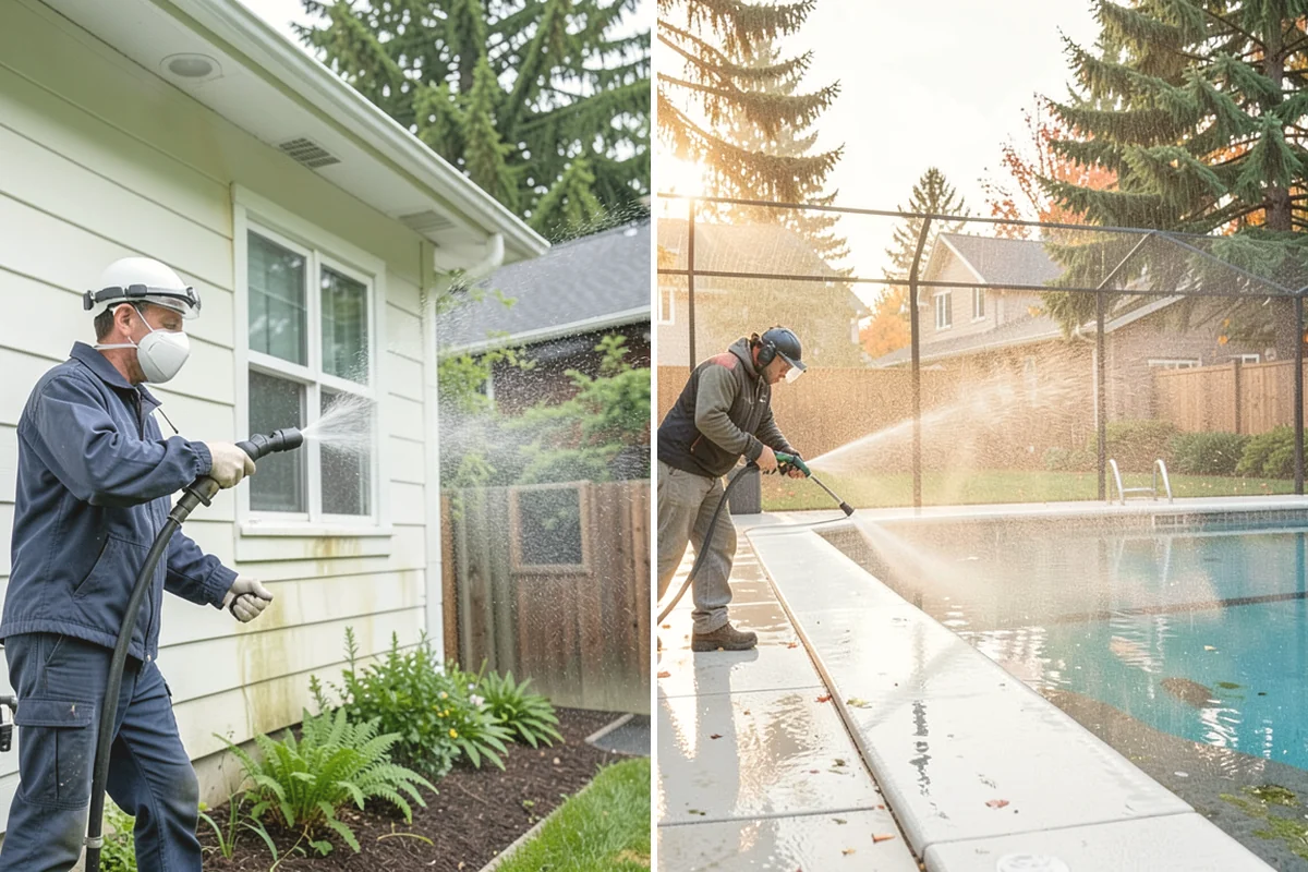 Glass Cleaning in Mercer Island, King County, WA - Rinse loose debris and pollen from the glass