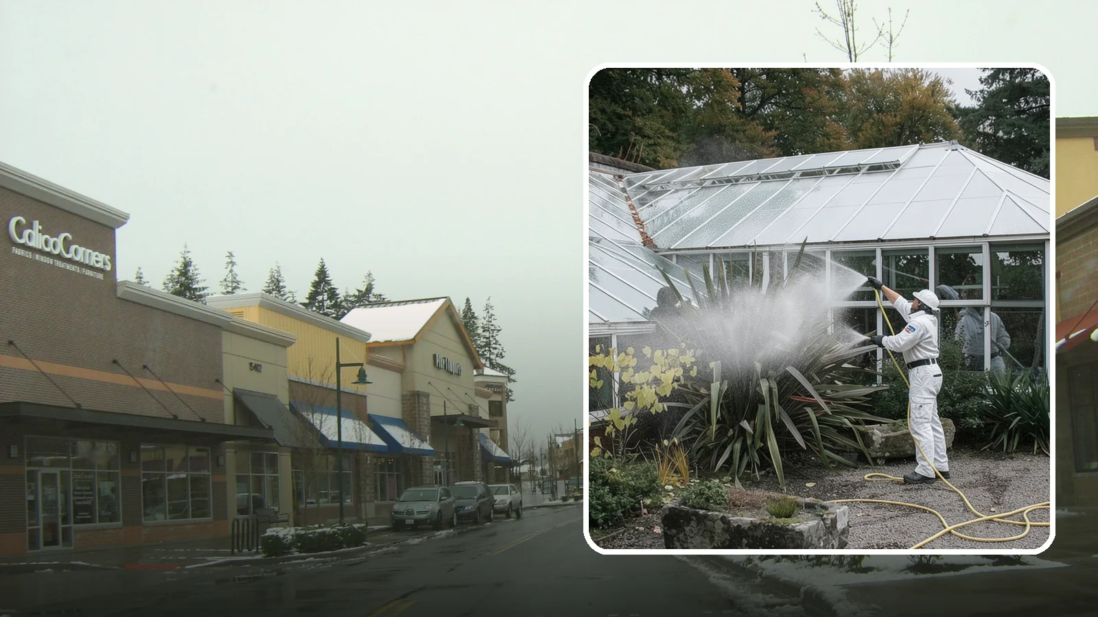 Glass Cleaning in Mill Creek, Snohomish County, WA - Streak-free exterior glass cleaning for windows, doors, and glass features that cuts through Northwest grime and mineral spotting.