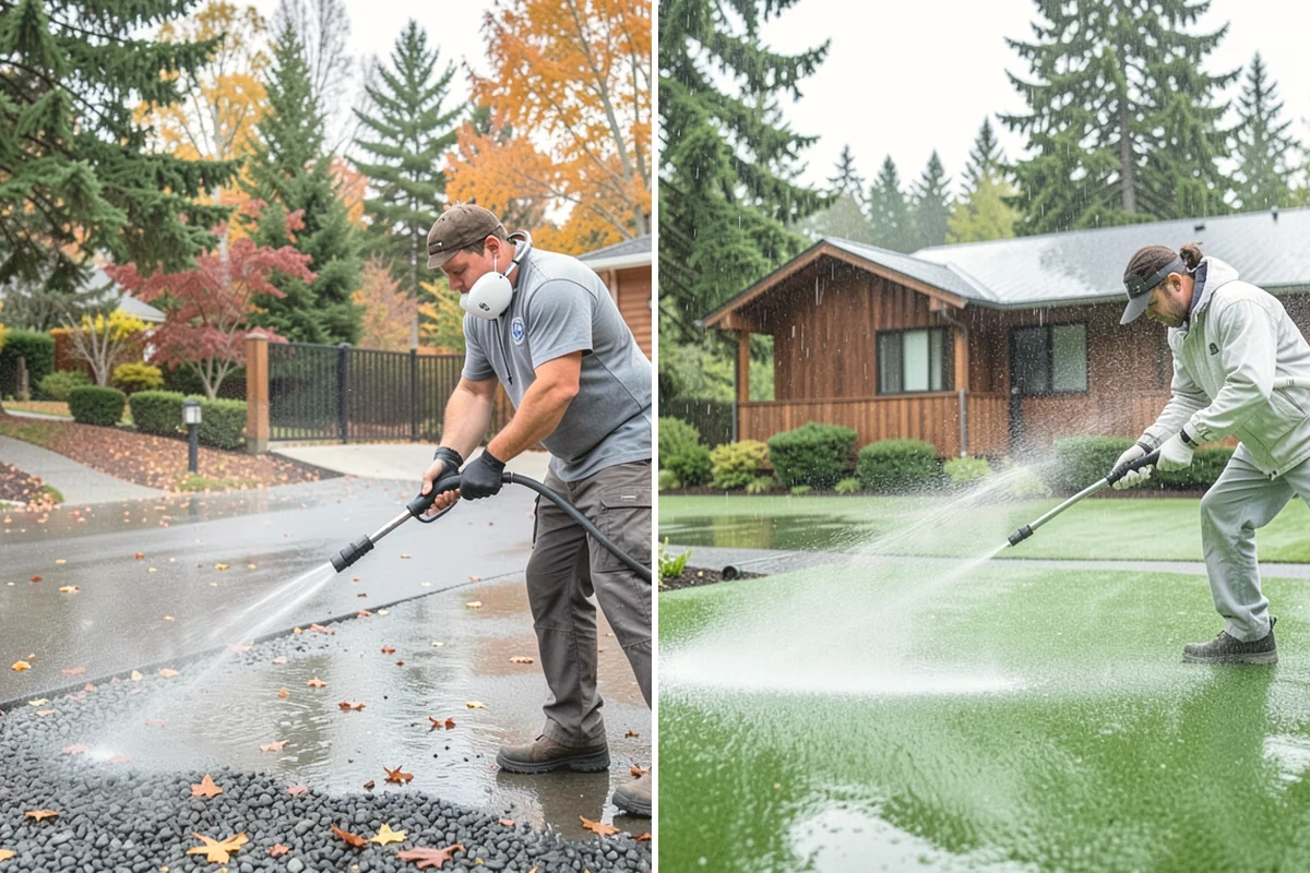 Glass Cleaning in Monroe, Snohomish County, WA - Rinse loose debris and pollen from the glass