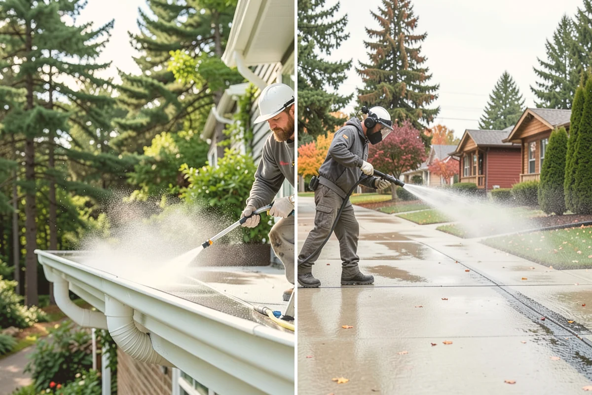 Glass Cleaning in Newcastle, King County, WA - Rinse loose debris and pollen from the glass