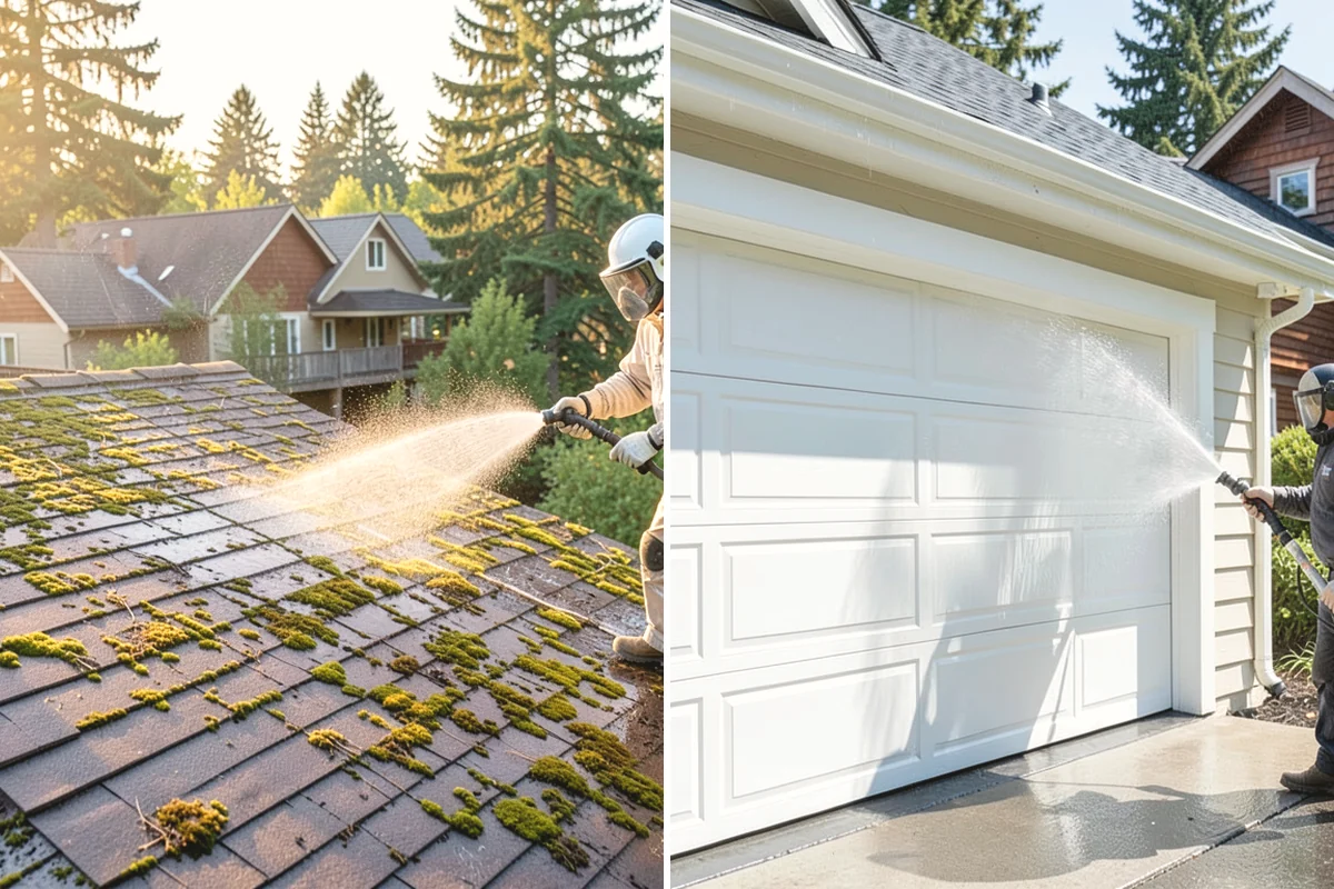 Glass Cleaning in Oak Harbor, Island County, WA - Rinse loose debris and pollen from the glass