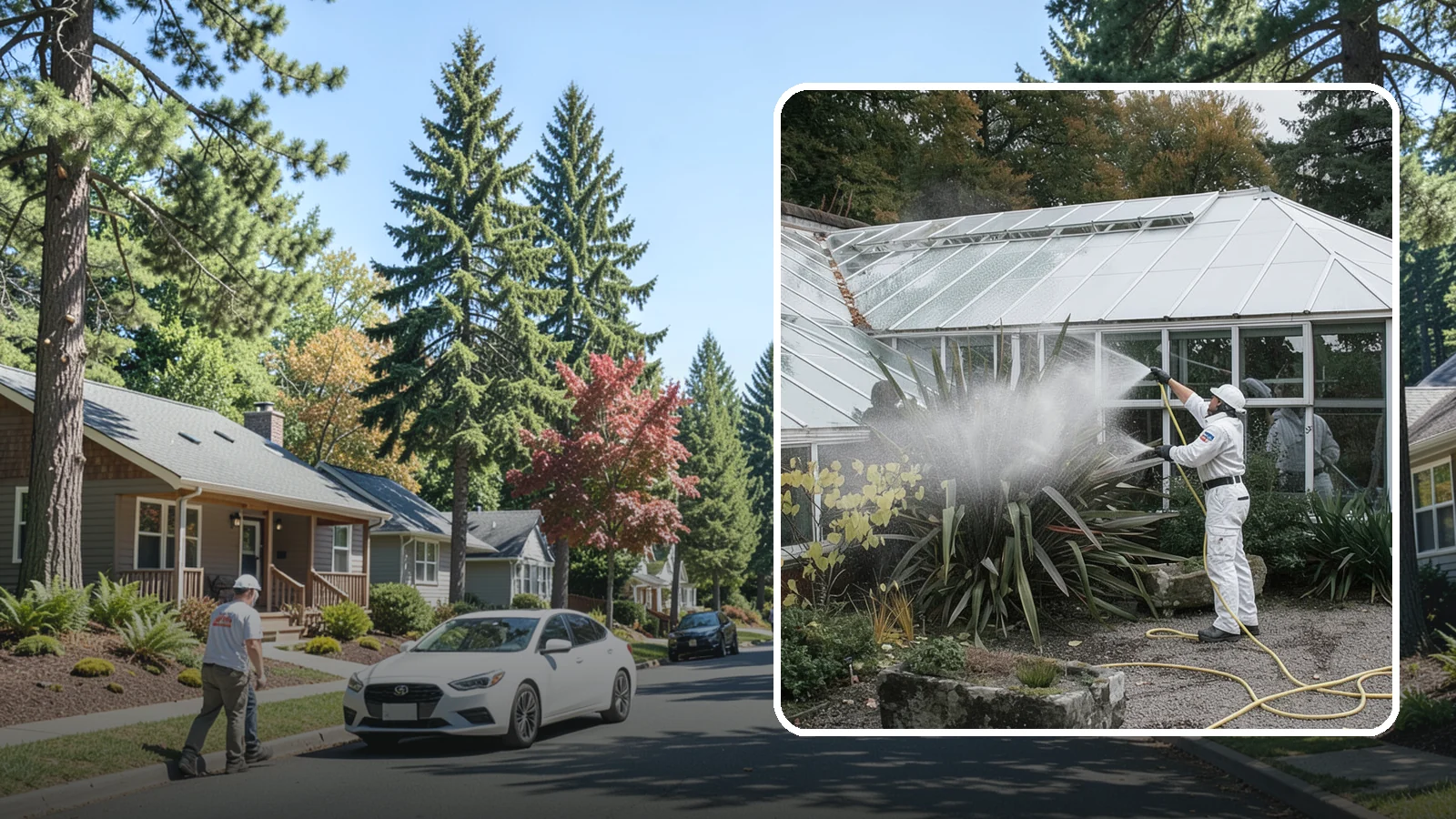 Glass Cleaning in Orting, Pierce County, WA - Streak-free exterior glass cleaning for windows, doors, and glass features that cuts through Northwest grime and mineral spotting.