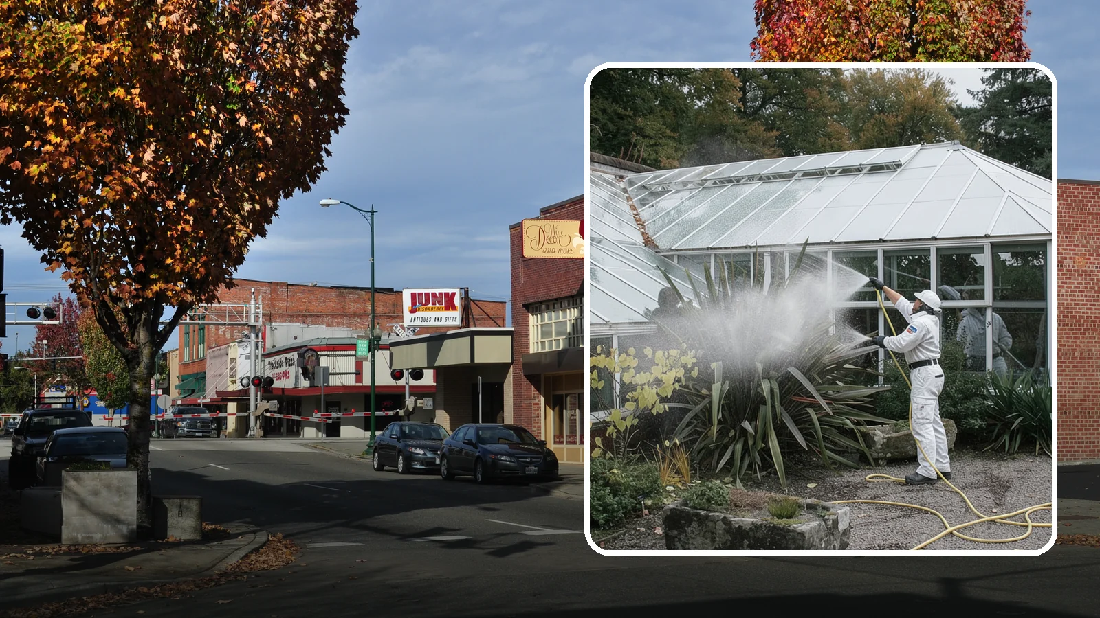 Glass Cleaning in Puyallup, Pierce County, WA - Streak-free exterior glass cleaning for windows, doors, and glass features that cuts through Northwest grime and mineral spotting.
