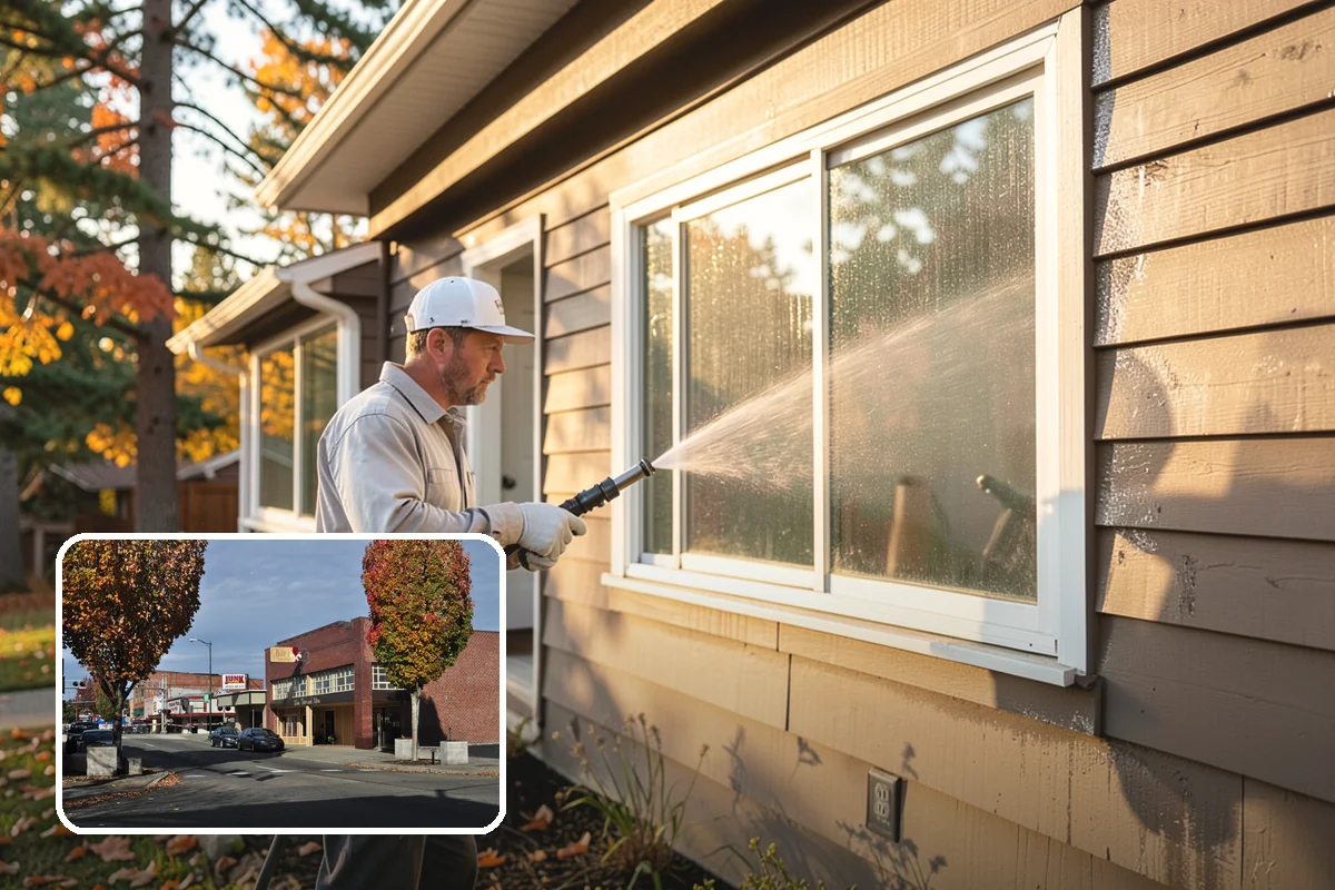 Glass Cleaning in Puyallup, Pierce County, WA - Delivers streak-free clarity on exterior glass