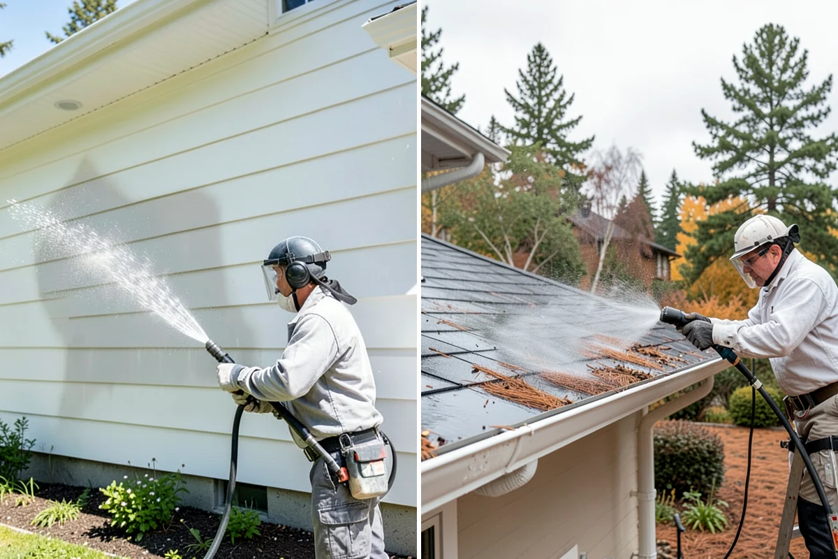 Glass Cleaning in Puyallup, Pierce County, WA - Rinse loose debris and pollen from the glass