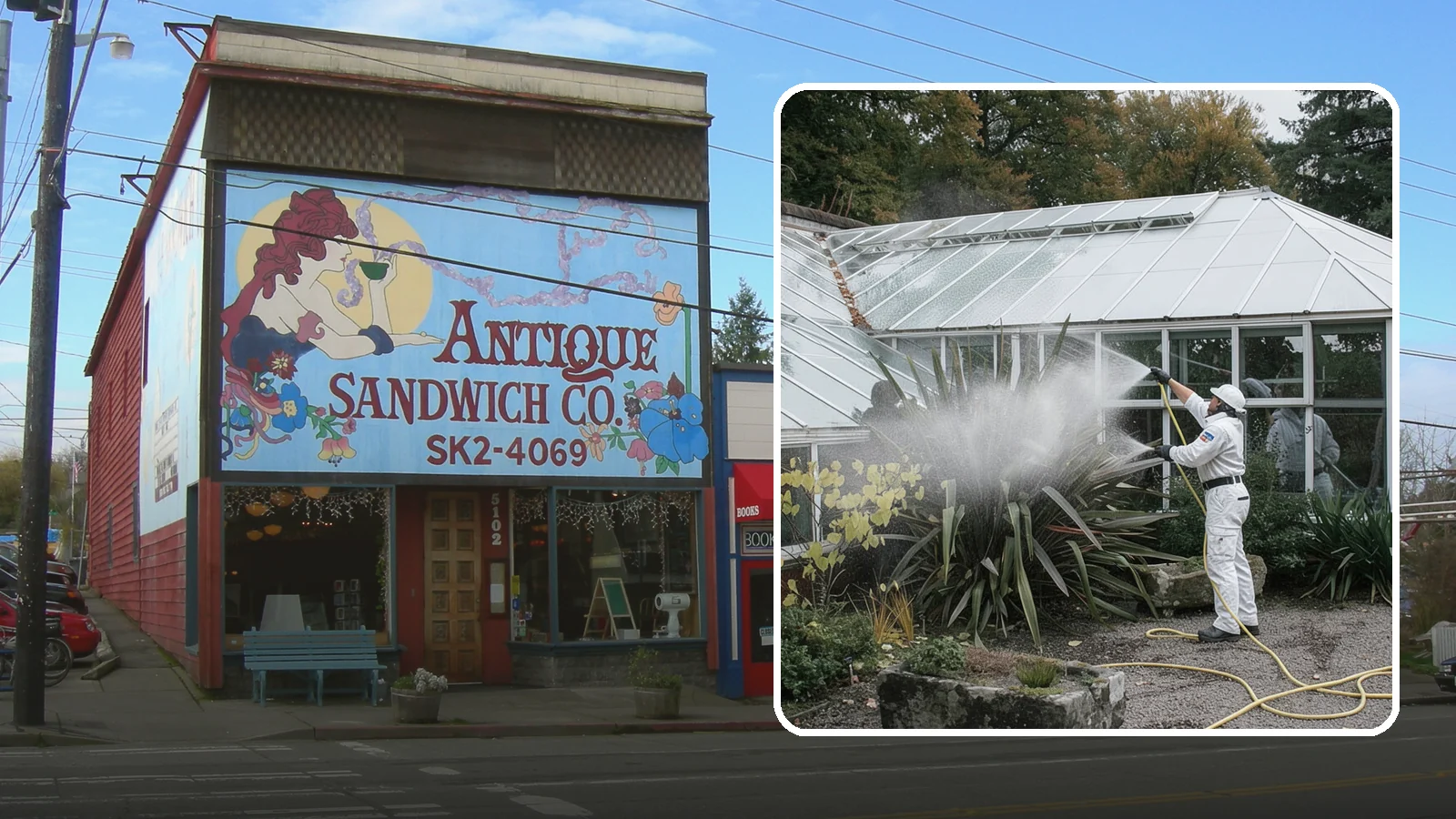 Glass Cleaning in Ruston, Pierce County, WA - Streak-free exterior glass cleaning for windows, doors, and glass features that cuts through Northwest grime and mineral spotting.