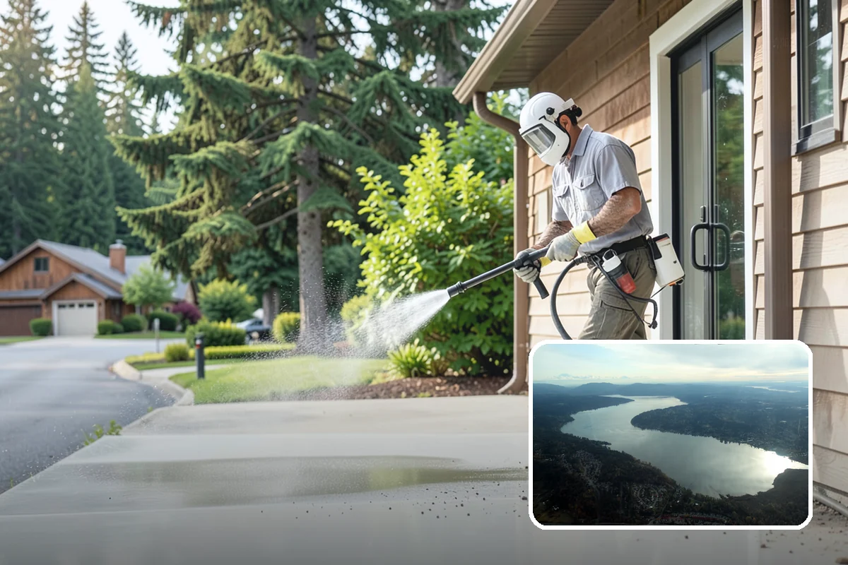 Glass Cleaning in Sammamish, King County, WA - Delivers streak-free clarity on exterior glass