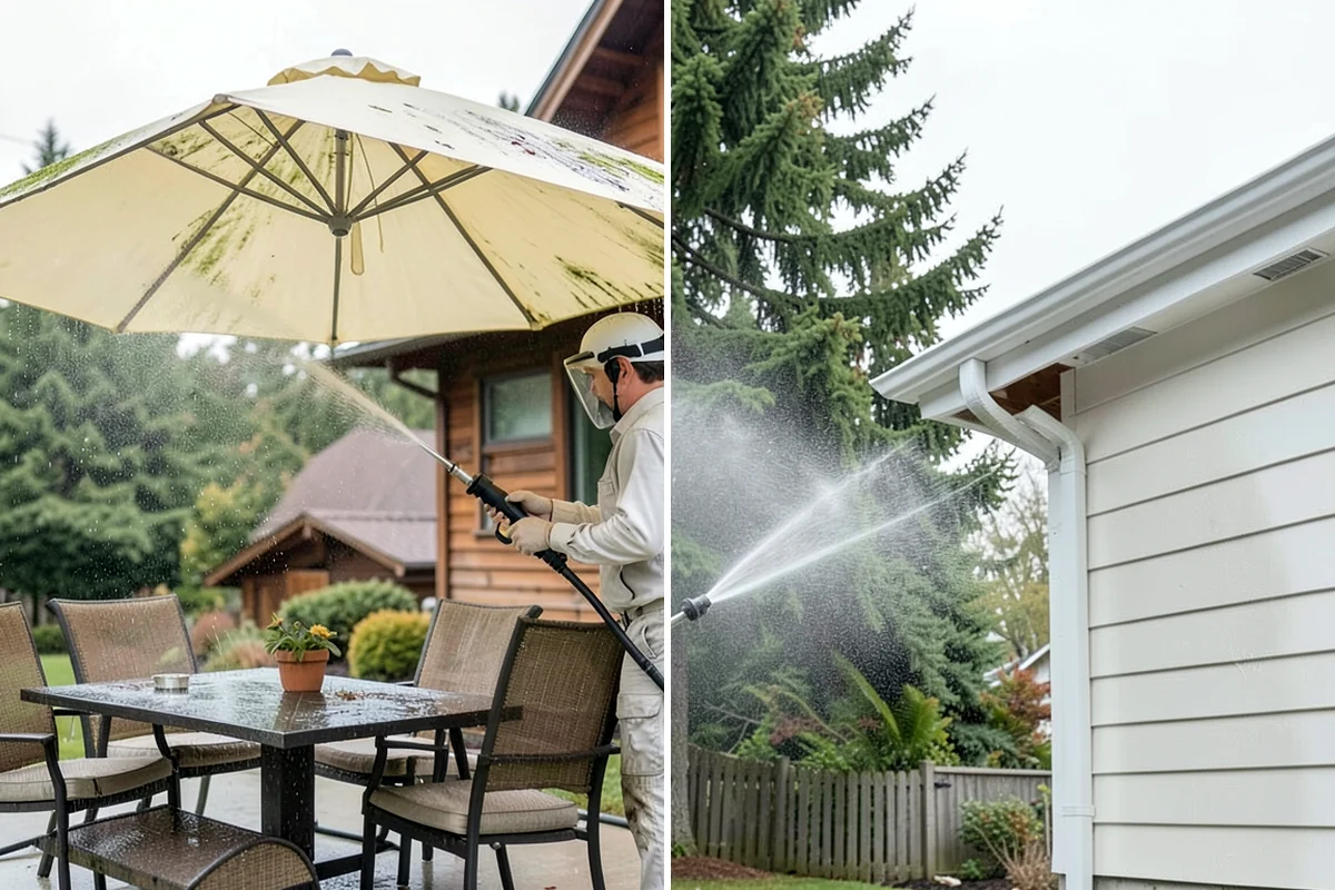 Glass Cleaning in Seattle, King County, WA - Rinse loose debris and pollen from the glass