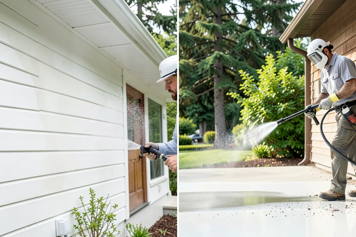 Glass Cleaning in Shoreline, King County, WA - Rinse loose debris and pollen from the glass