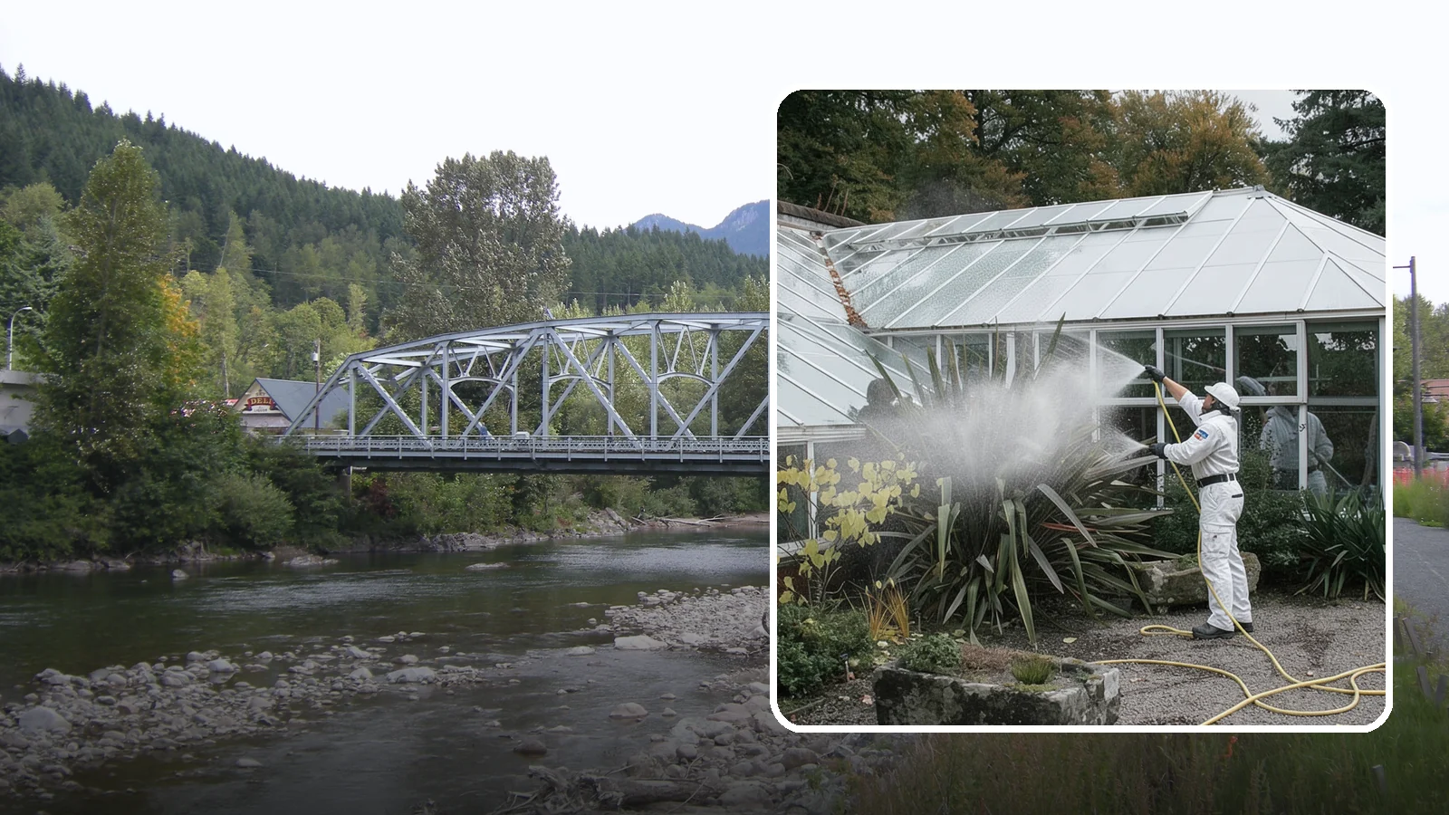 Glass Cleaning in Skykomish, King County, WA - Streak-free exterior glass cleaning for windows, doors, and glass features that cuts through Northwest grime and mineral spotting.