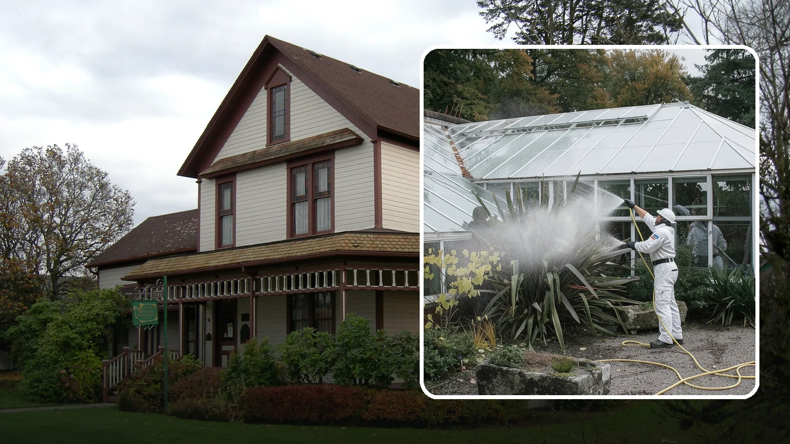 Glass Cleaning in Sumner, Pierce County, WA - Streak-free exterior glass cleaning for windows, doors, and glass features that cuts through Northwest grime and mineral spotting.
