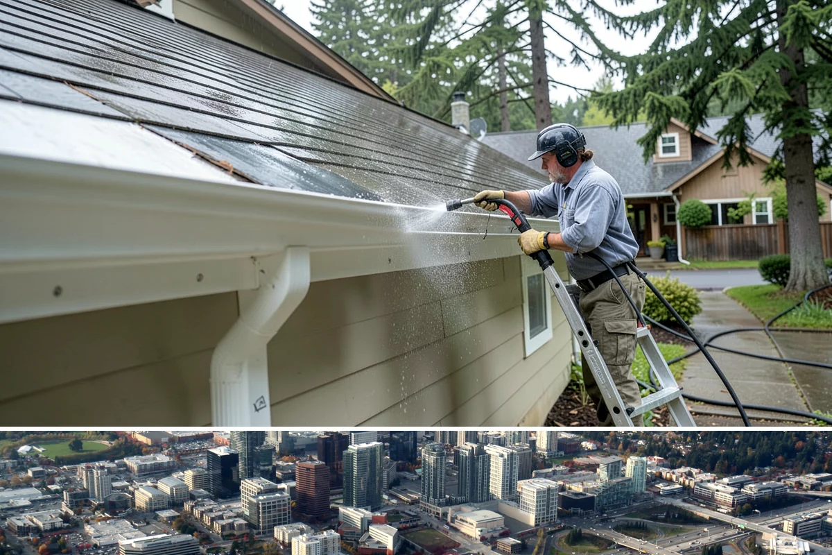 Glass Restoration Cleaning in Bellevue, King County, WA - Restoration can be done year-round, though drier weather helps products dwell and rinse cleanly.