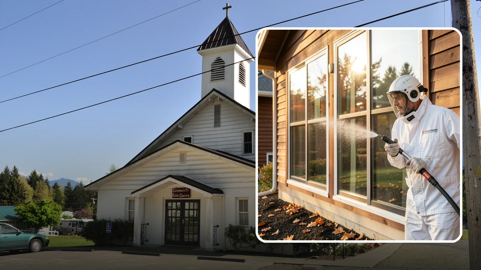Glass Restoration Cleaning in Concrete, Skagit County, WA - Intensive restoration for neglected glass, lifting layered mineral buildup and staining that ordinary washing can't remove.