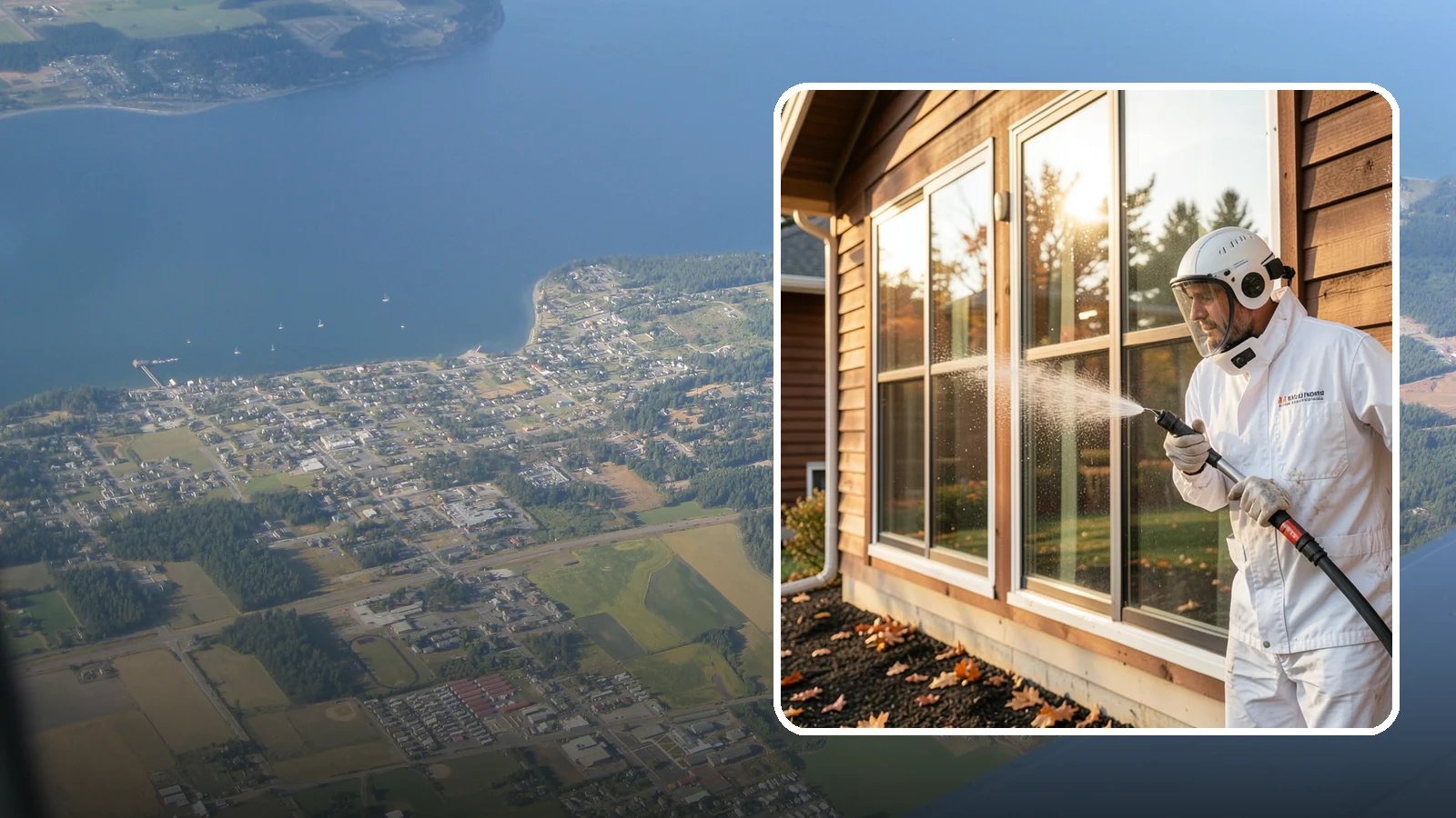 Glass Restoration Cleaning in Coupeville, Island County, WA - Intensive restoration for neglected glass, lifting layered mineral buildup and staining that ordinary washing can't remove.