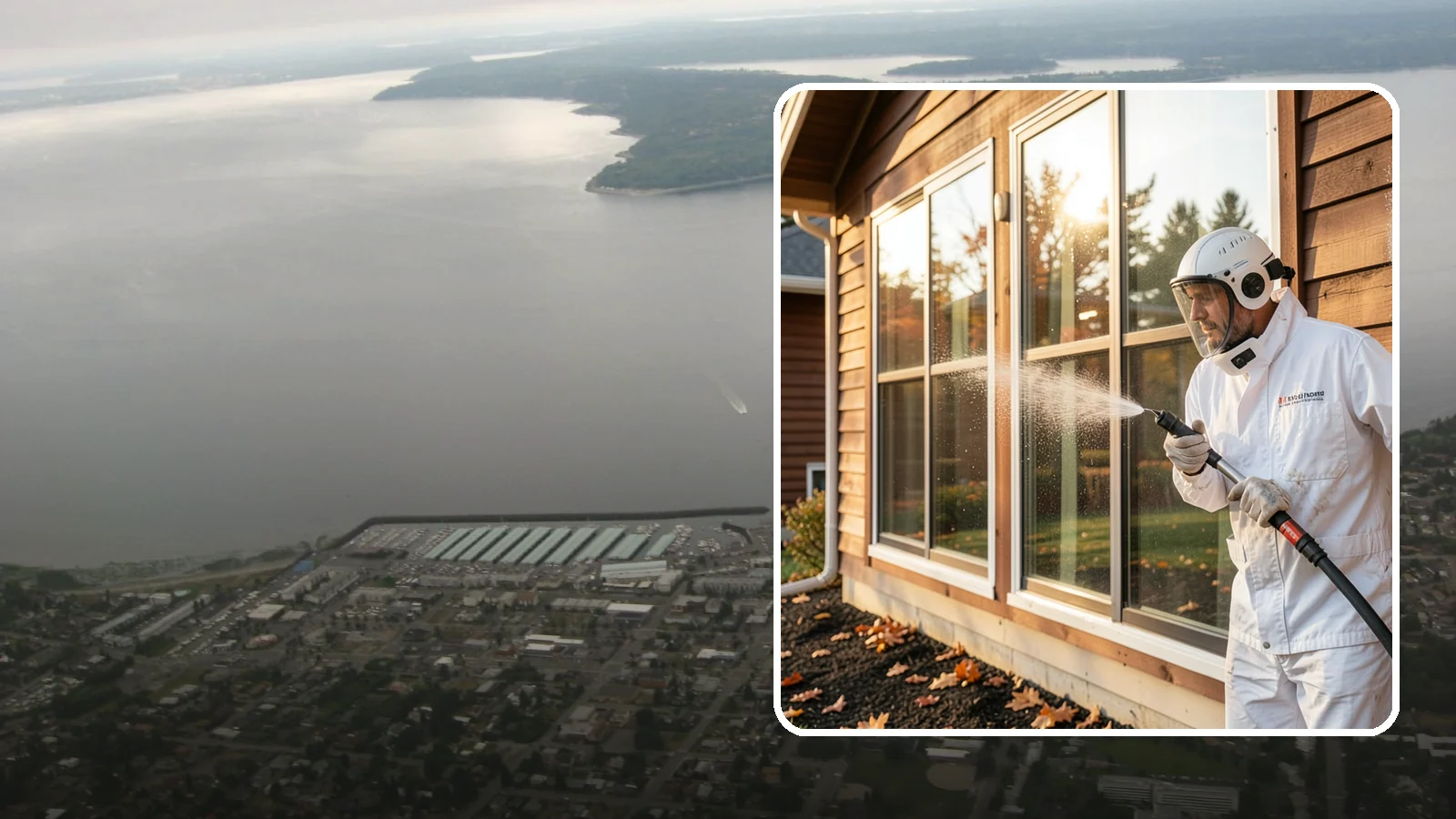 Glass Restoration Cleaning in Des Moines, King County, WA - Intensive restoration for neglected glass, lifting layered mineral buildup and staining that ordinary washing can't remove.
