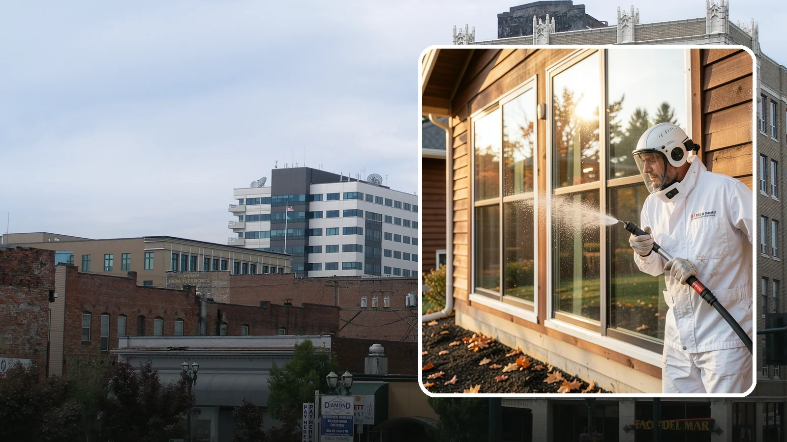 Glass Restoration Cleaning in Everett, Snohomish County, WA - Intensive restoration for neglected glass, lifting layered mineral buildup and staining that ordinary washing can't remove.