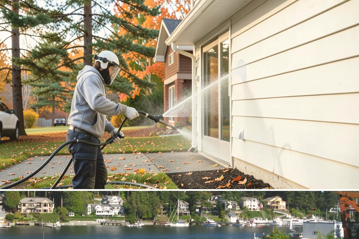Glass Restoration Cleaning in Gig Harbor, Pierce County, WA - Restoration can be done year-round, though drier weather helps products dwell and rinse cleanly.