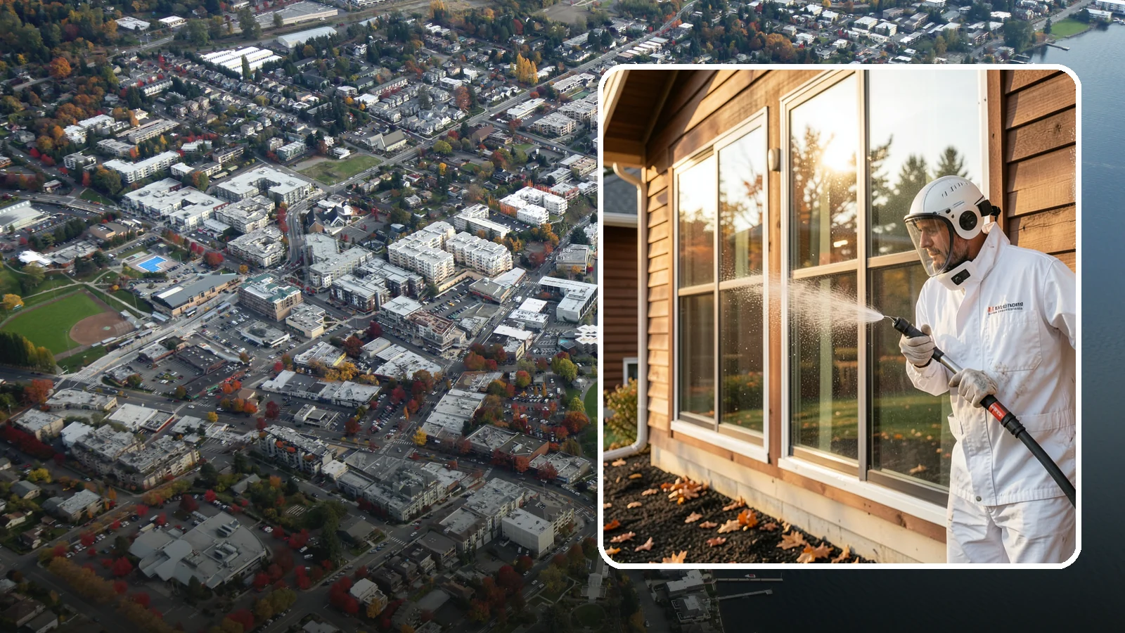 Glass Restoration Cleaning in Kirkland, King County, WA - Intensive restoration for neglected glass, lifting layered mineral buildup and staining that ordinary washing can't remove.