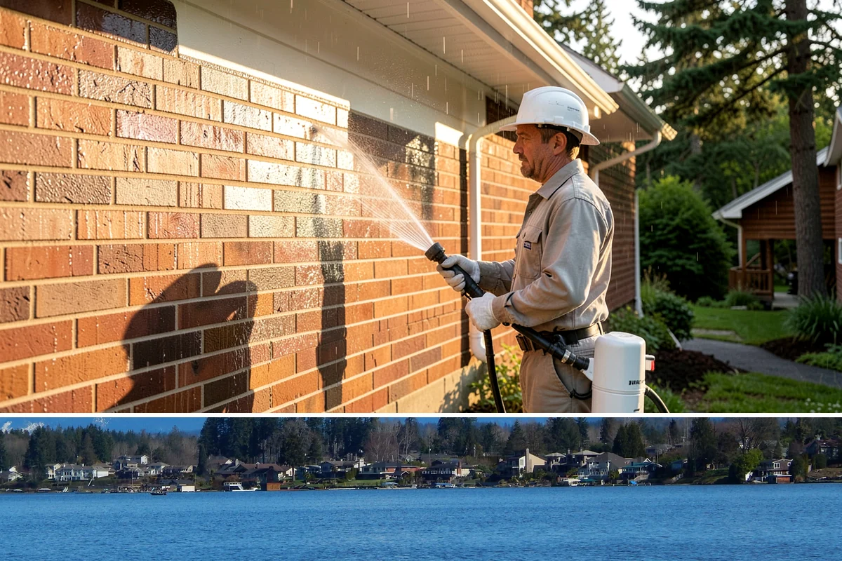 Glass Restoration Cleaning in Lake Stevens, Snohomish County, WA - Restoration can be done year-round, though drier weather helps products dwell and rinse cleanly.
