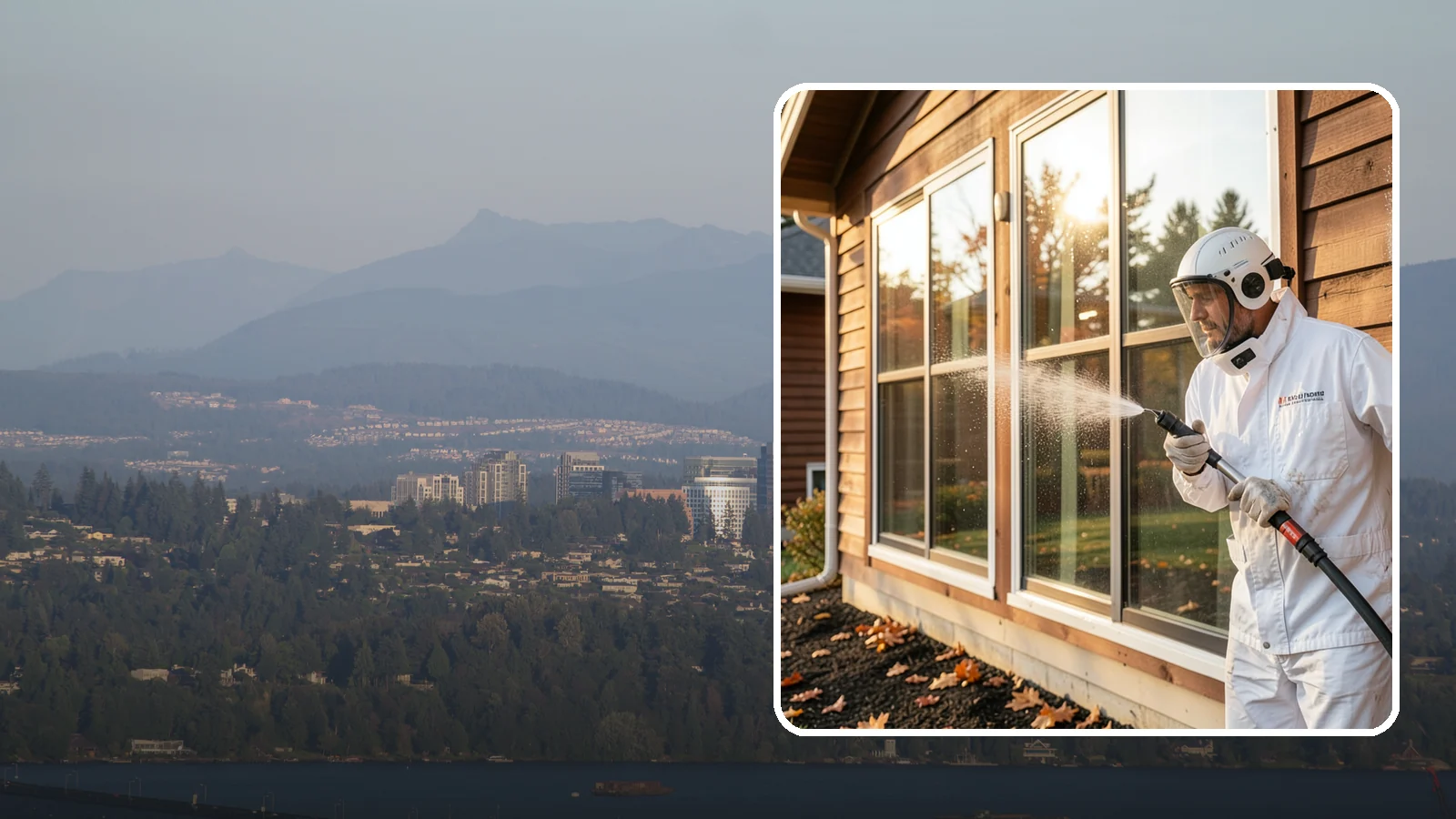 Glass Restoration Cleaning in Medina, King County, WA - Intensive restoration for neglected glass, lifting layered mineral buildup and staining that ordinary washing can't remove.