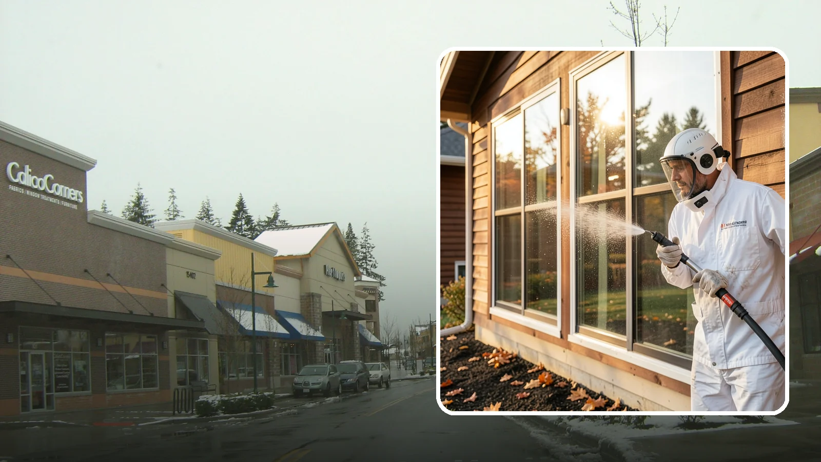 Glass Restoration Cleaning in Mill Creek, Snohomish County, WA - Intensive restoration for neglected glass, lifting layered mineral buildup and staining that ordinary washing can't remove.