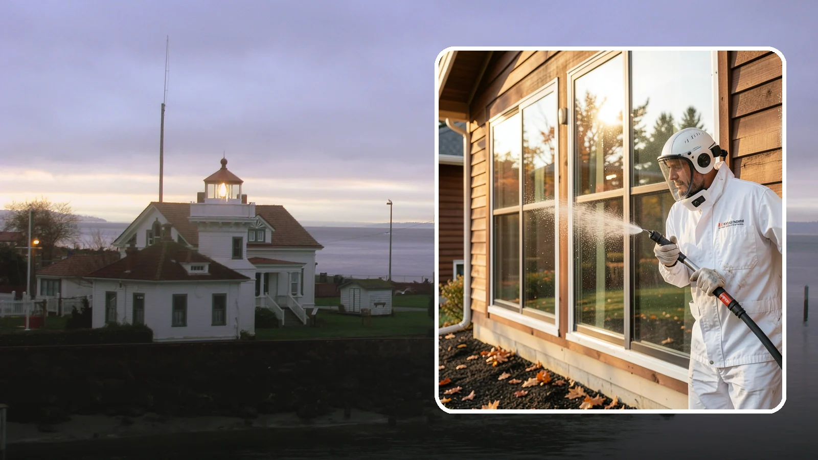 Glass Restoration Cleaning in Mukilteo, Snohomish County, WA - Intensive restoration for neglected glass, lifting layered mineral buildup and staining that ordinary washing can't remove.