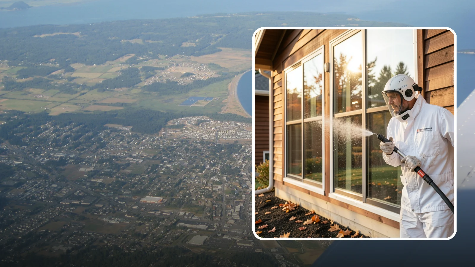 Glass Restoration Cleaning in Oak Harbor, Island County, WA - Intensive restoration for neglected glass, lifting layered mineral buildup and staining that ordinary washing can't remove.