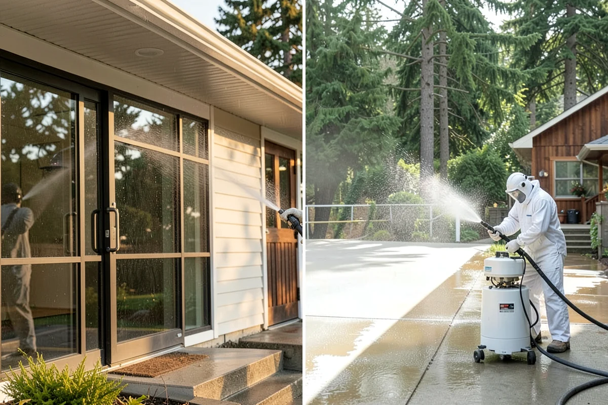 Glass Restoration Cleaning in Puyallup, Pierce County, WA - Evaluate the type and depth of the staining