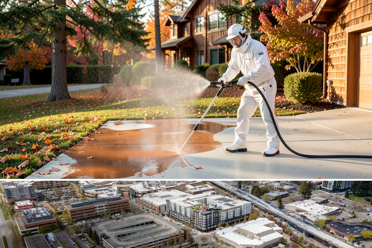 Glass Restoration Cleaning in Redmond, King County, WA - Restoration can be done year-round, though drier weather helps products dwell and rinse cleanly.
