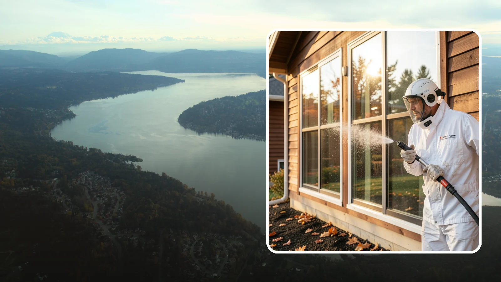 Glass Restoration Cleaning in Sammamish, King County, WA - Intensive restoration for neglected glass, lifting layered mineral buildup and staining that ordinary washing can't remove.