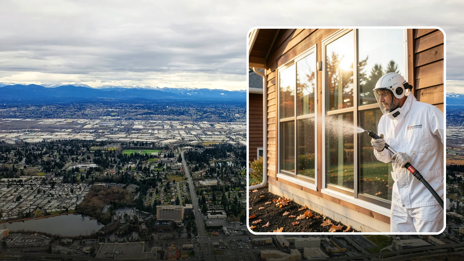 Glass Restoration Cleaning in SeaTac, King County, WA - Intensive restoration for neglected glass, lifting layered mineral buildup and staining that ordinary washing can't remove.