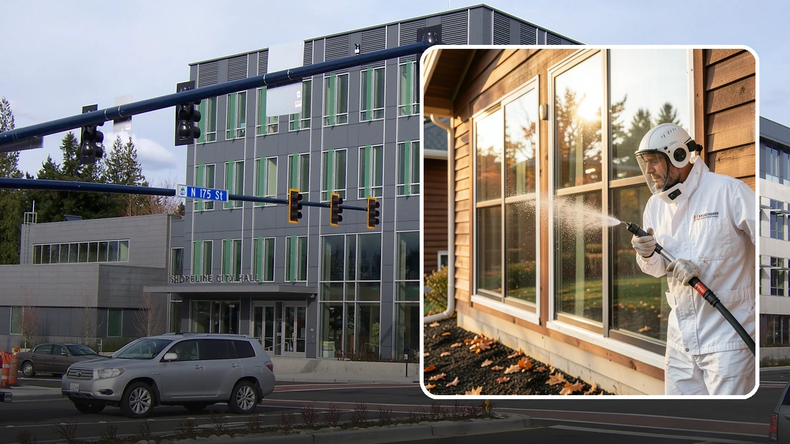 Glass Restoration Cleaning in Shoreline, King County, WA - Intensive restoration for neglected glass, lifting layered mineral buildup and staining that ordinary washing can't remove.