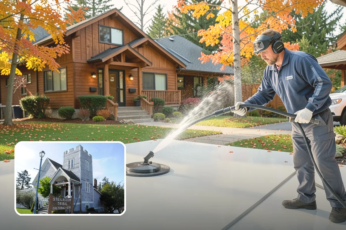 Glass Restoration Cleaning in Steilacoom, Pierce County, WA - Lifts layered mineral buildup ordinary washing leaves