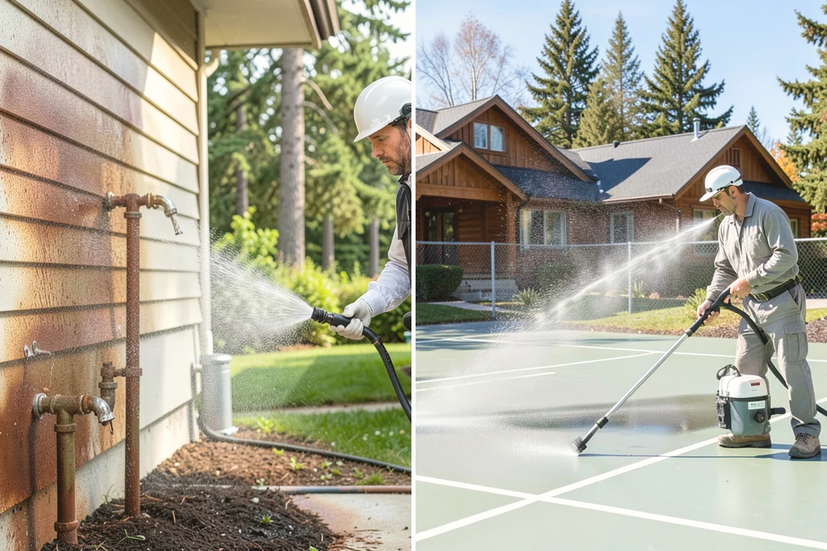 Glass Restoration Cleaning in Steilacoom, Pierce County, WA - Evaluate the type and depth of the staining