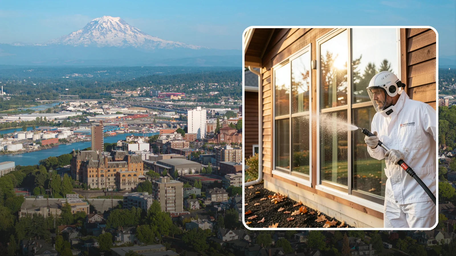 Glass Restoration Cleaning in Tacoma, Pierce County, WA - Intensive restoration for neglected glass, lifting layered mineral buildup and staining that ordinary washing can't remove.