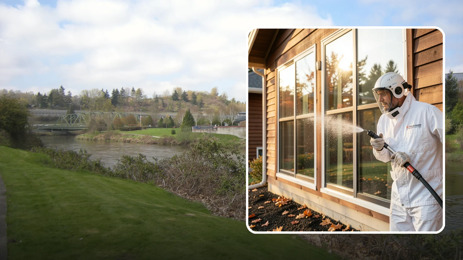Glass Restoration Cleaning in Tukwila, King County, WA - Intensive restoration for neglected glass, lifting layered mineral buildup and staining that ordinary washing can't remove.