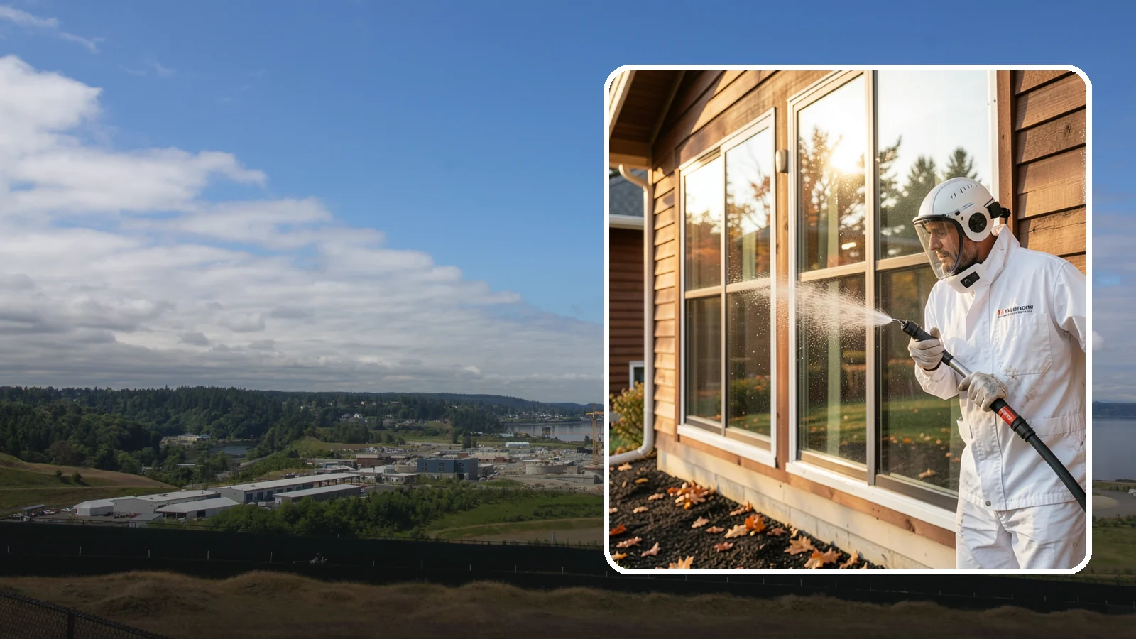 Glass Restoration Cleaning in University Place, Pierce County, WA - Intensive restoration for neglected glass, lifting layered mineral buildup and staining that ordinary washing can't remove.