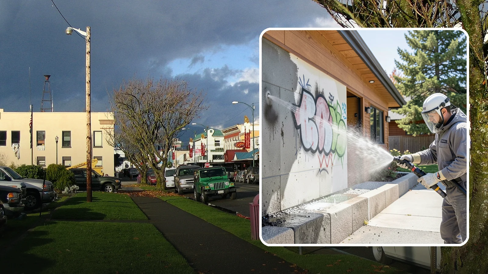 Graffiti Abatement Program in Arlington, Snohomish County, WA - A recurring graffiti-removal program for commercial properties that erases tags fast from walls, signage, and hardscapes across...