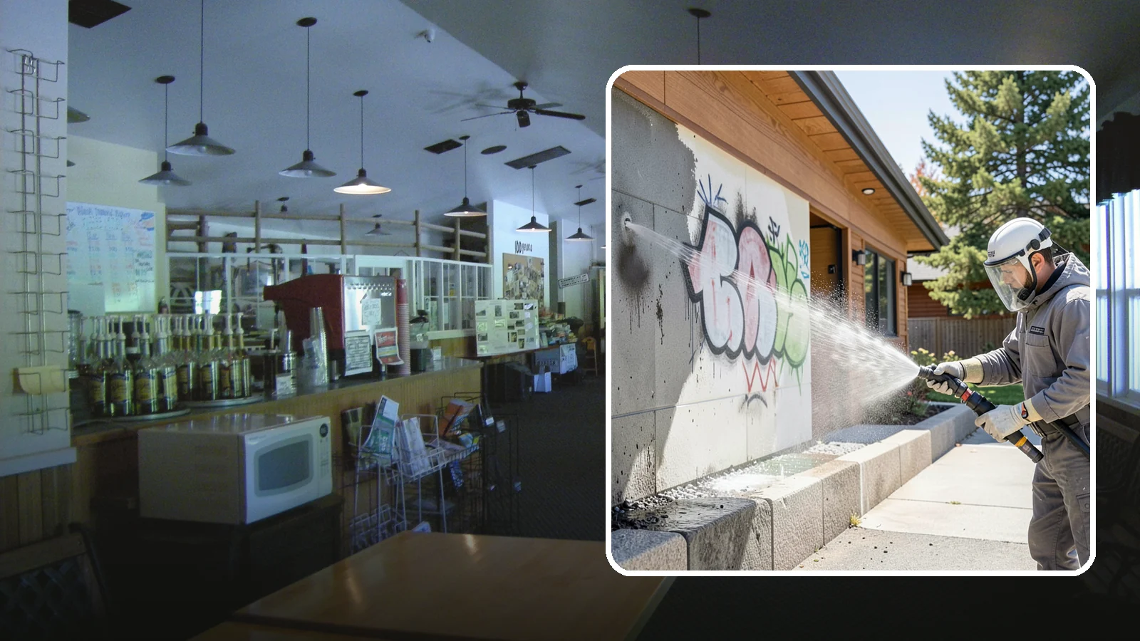 Graffiti Abatement Program in Black Diamond, King County, WA - A recurring graffiti-removal program for commercial properties that erases tags fast from walls, signage, and hardscapes across...