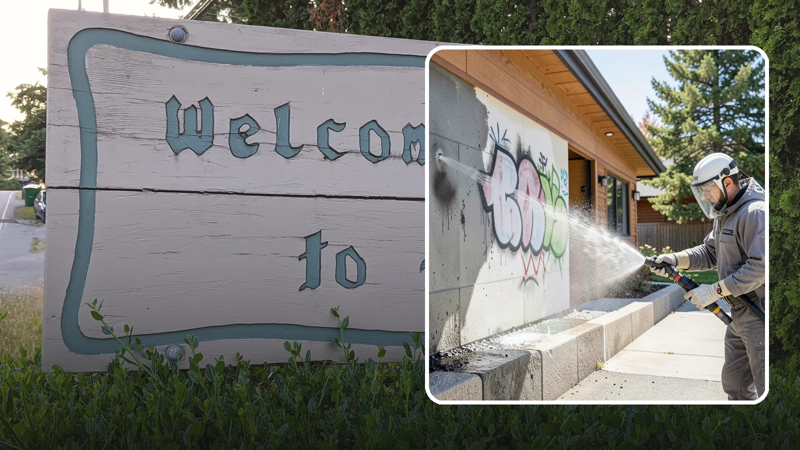 Graffiti Abatement Program in Brier, Snohomish County, WA - A recurring graffiti-removal program for commercial properties that erases tags fast from walls, signage, and hardscapes across...