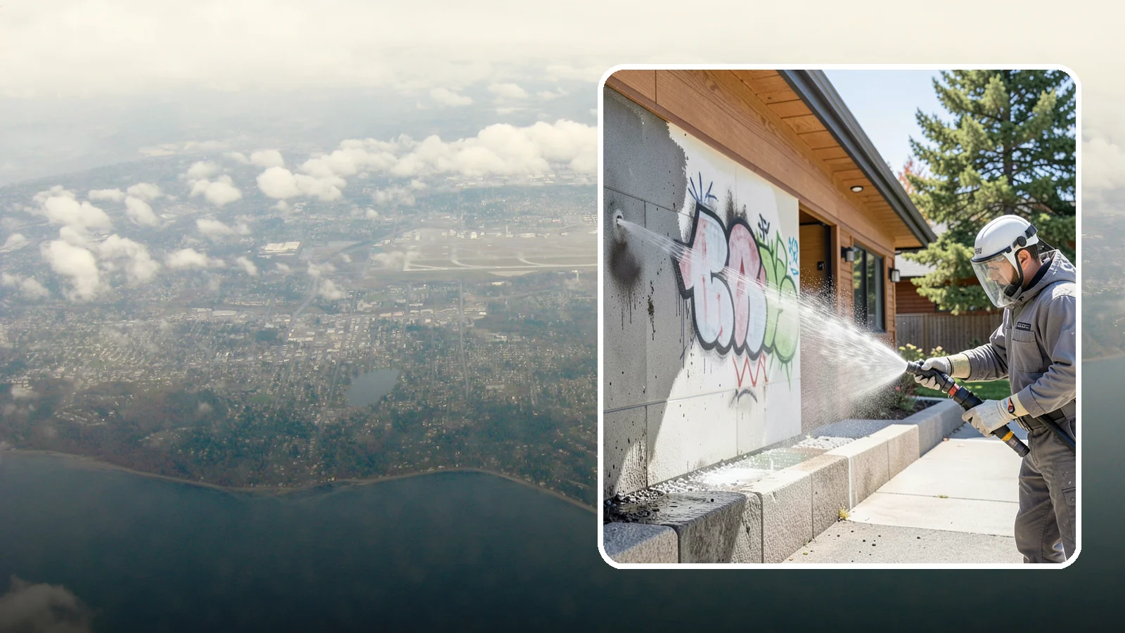 Graffiti Abatement Program in Burien, King County, WA - A recurring graffiti-removal program for commercial properties that erases tags fast from walls, signage, and hardscapes across...