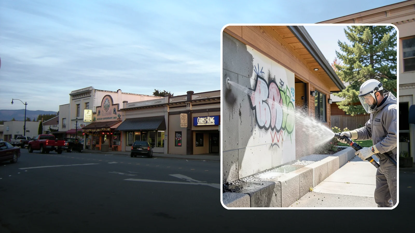 Graffiti Abatement Program in Burlington, Skagit County, WA - A recurring graffiti-removal program for commercial properties that erases tags fast from walls, signage, and hardscapes across...