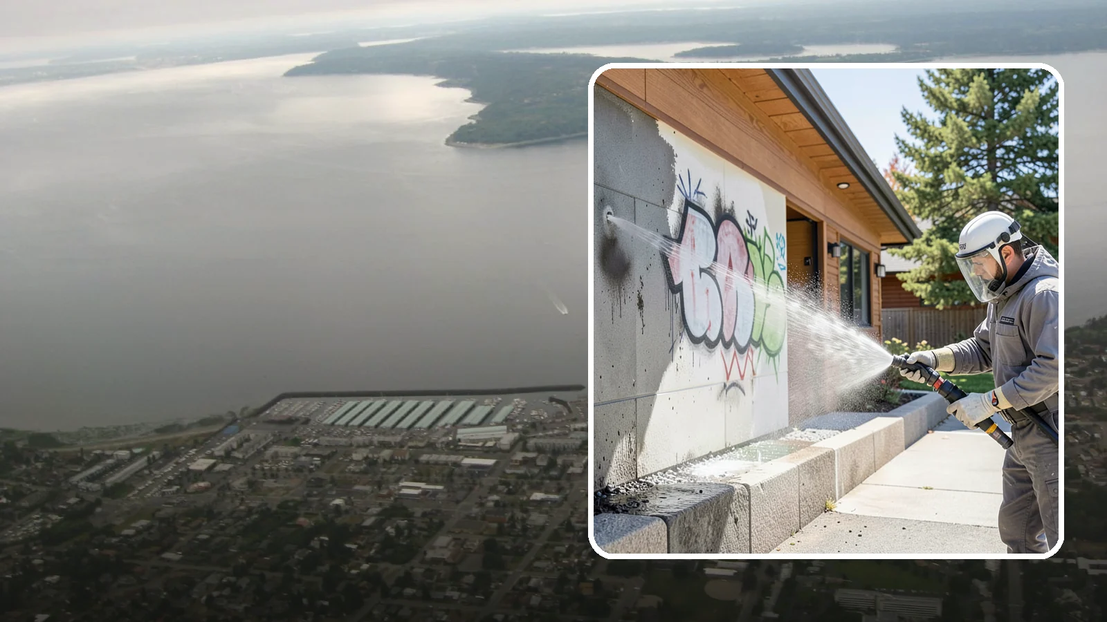 Graffiti Abatement Program in Des Moines, King County, WA - A recurring graffiti-removal program for commercial properties that erases tags fast from walls, signage, and hardscapes across...