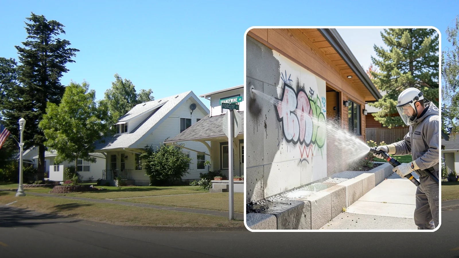 Graffiti Abatement Program in DuPont, Pierce County, WA - A recurring graffiti-removal program for commercial properties that erases tags fast from walls, signage, and hardscapes across...