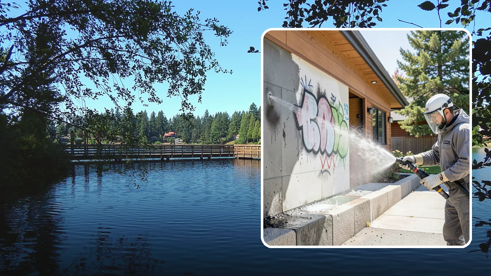 Graffiti Abatement Program in Federal Way, King County, WA - A recurring graffiti-removal program for commercial properties that erases tags fast from walls, signage, and hardscapes across...
